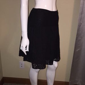NWT, Loft laces black skirt size 0, fit and flare